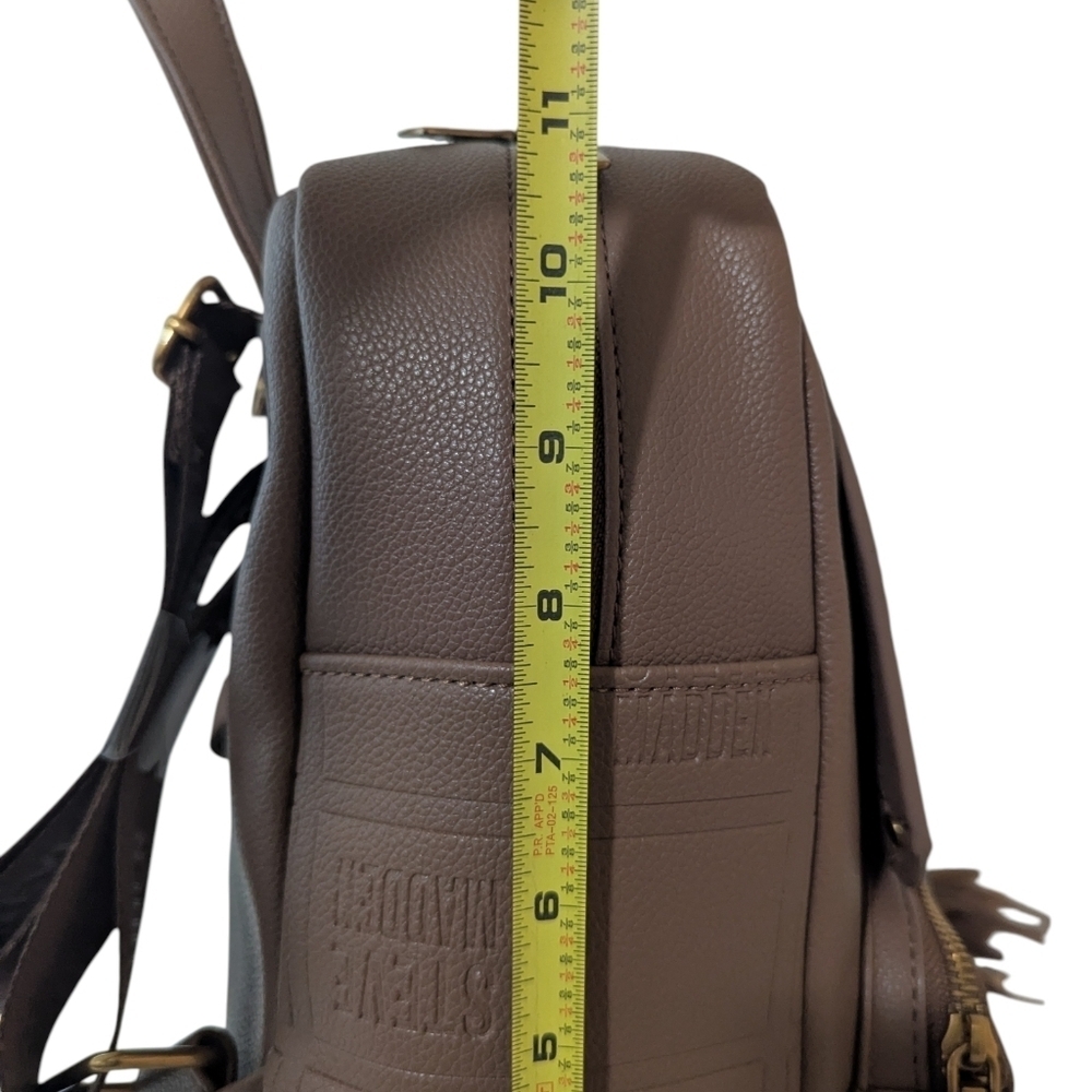 Steve Madden Chocolate Brown Backpack with Fringe - Picture 10 of 13